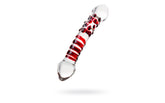 Sexus Red Delight Glass Dildo 19cm Glass Sex Toys